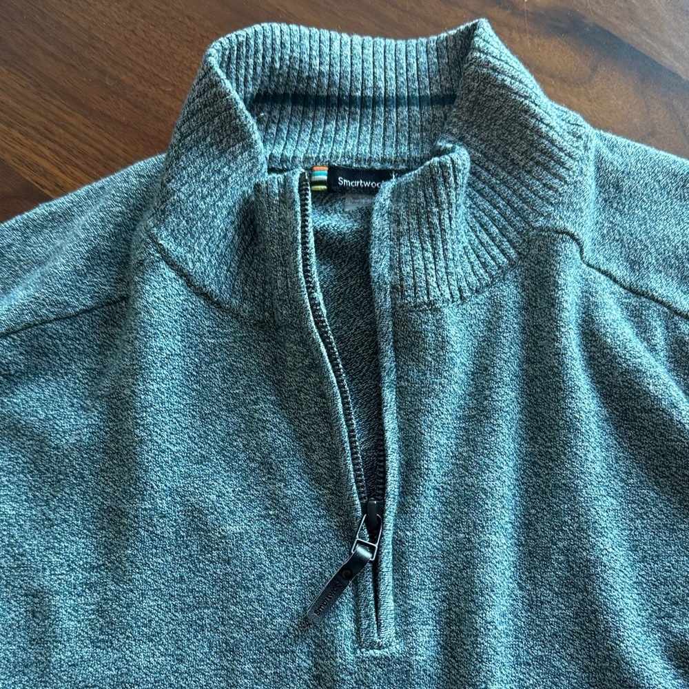 Smartwool Men's Half-Zip Sweater in Teal Green